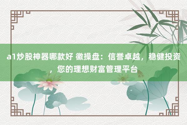 a1炒股神器哪款好 徽操盘：信誉卓越，稳健投资，您的理想财富管理平台